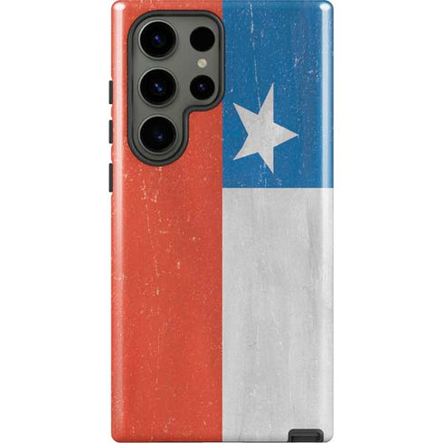 Chile Flag Distressed Galaxy S23 Ultra Pro Case